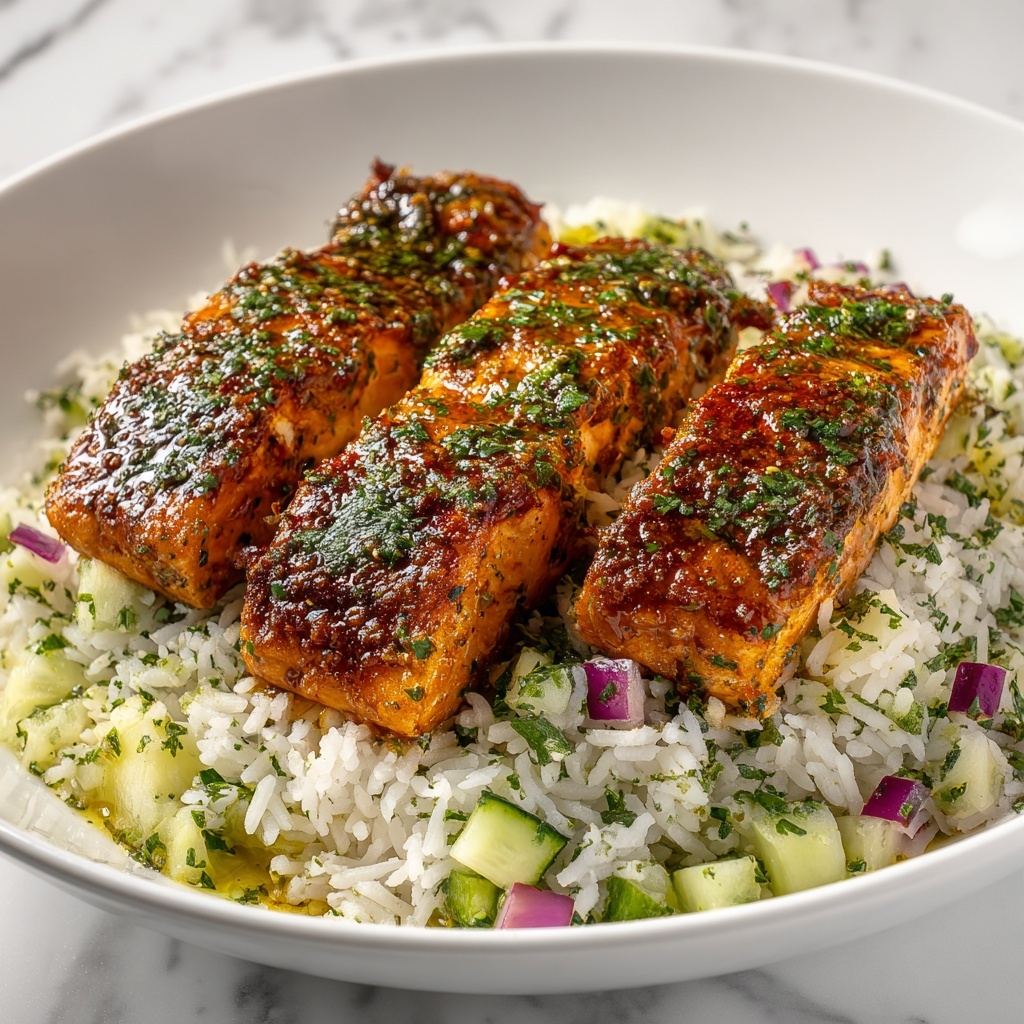 Bang Bang Salmon with Avocado Cucumber Salsa Recipe - Recipe Image