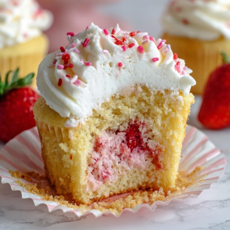 White Chocolate Strawberry Cupcakes Recipe