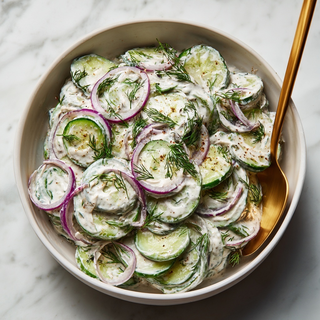 Creamy Cucumber Salad Recipe - Recipe Image