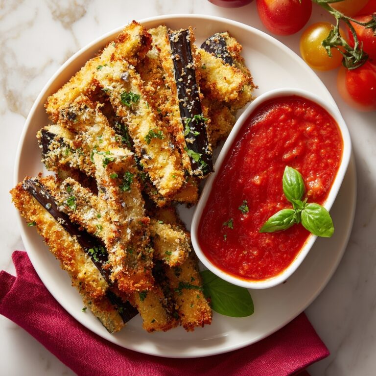 Crispy Baked Eggplant Fries with Marinara Recipe