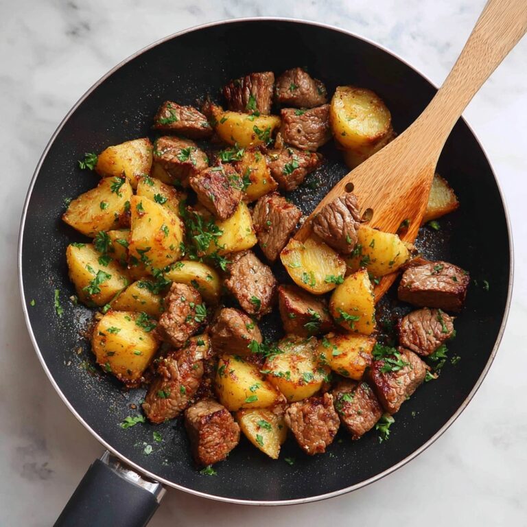 Garlic Butter Steak Bites and Potatoes Recipe