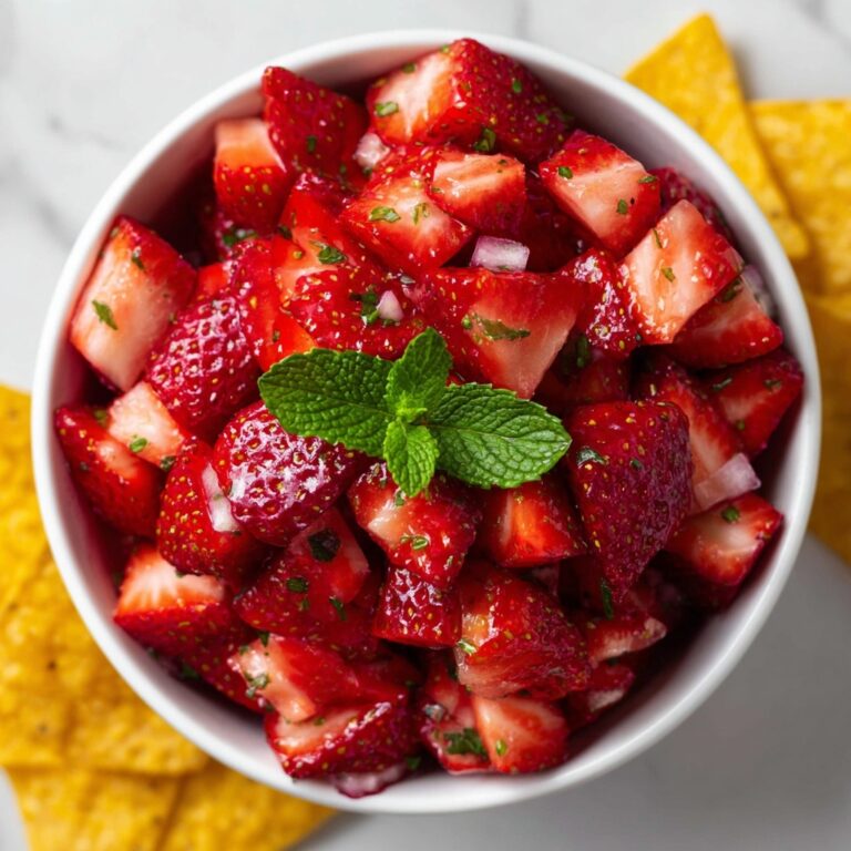 Dessert Strawberry Salsa with Cinnamon Chips Recipe