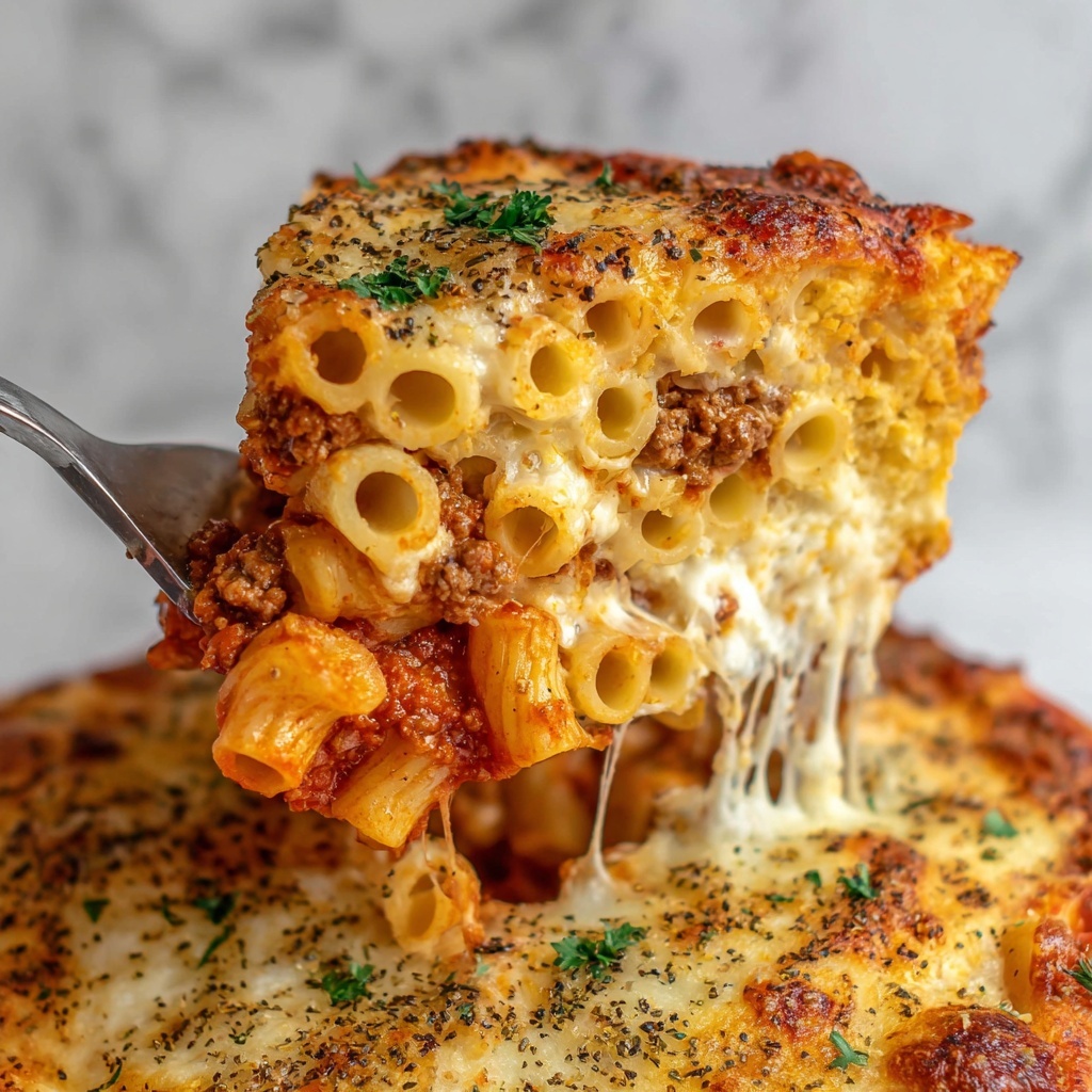 Three Cheese Baked Ziti: An Incredible Comforting Pasta Classic Recipe - Recipe Image
