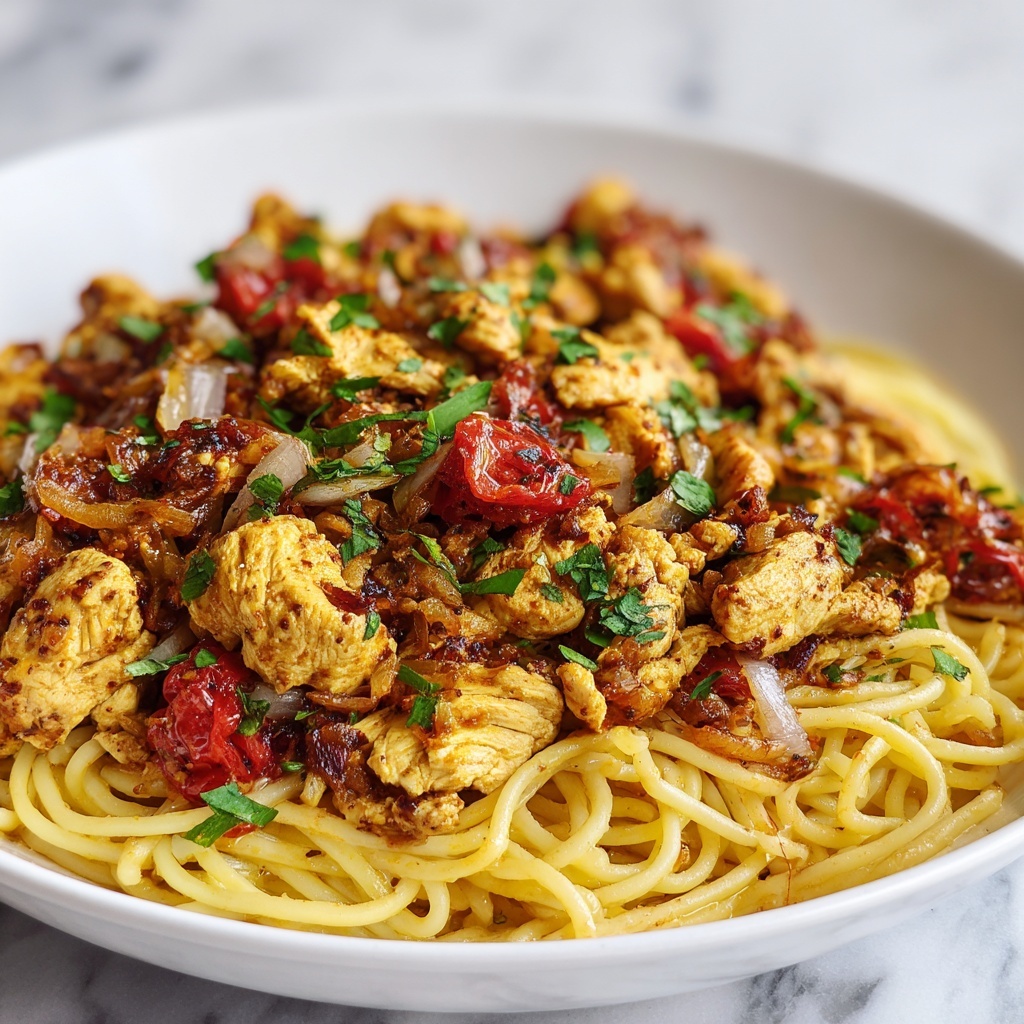 Monterey Chicken Spaghetti: A Cheesy Delight with a Crunchy Topping Recipe - Recipe Image