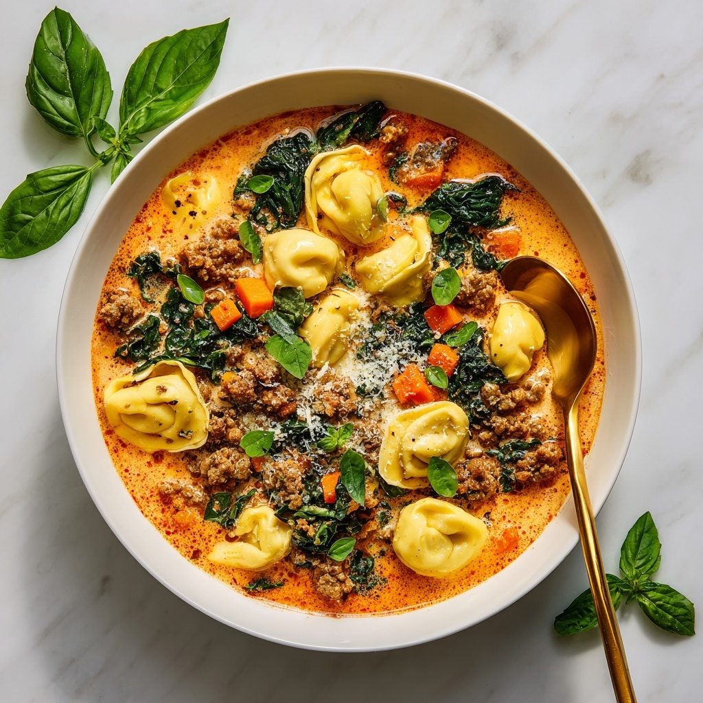 Crockpot Sausage Tortellini Soup Recipe - Recipe Image
