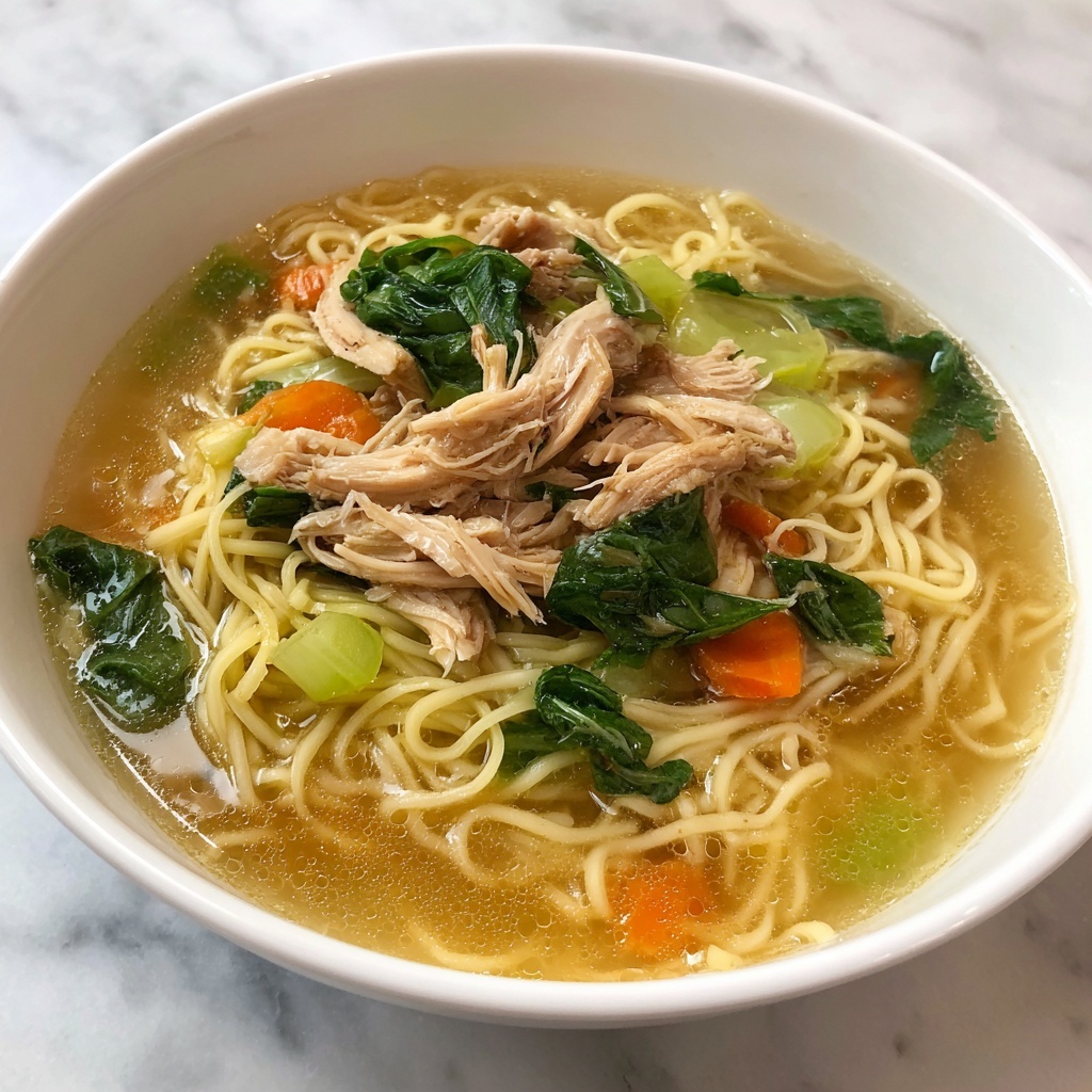 Aromatic Ginger Scallion Chicken Noodle Soup Recipe - Recipe Image
