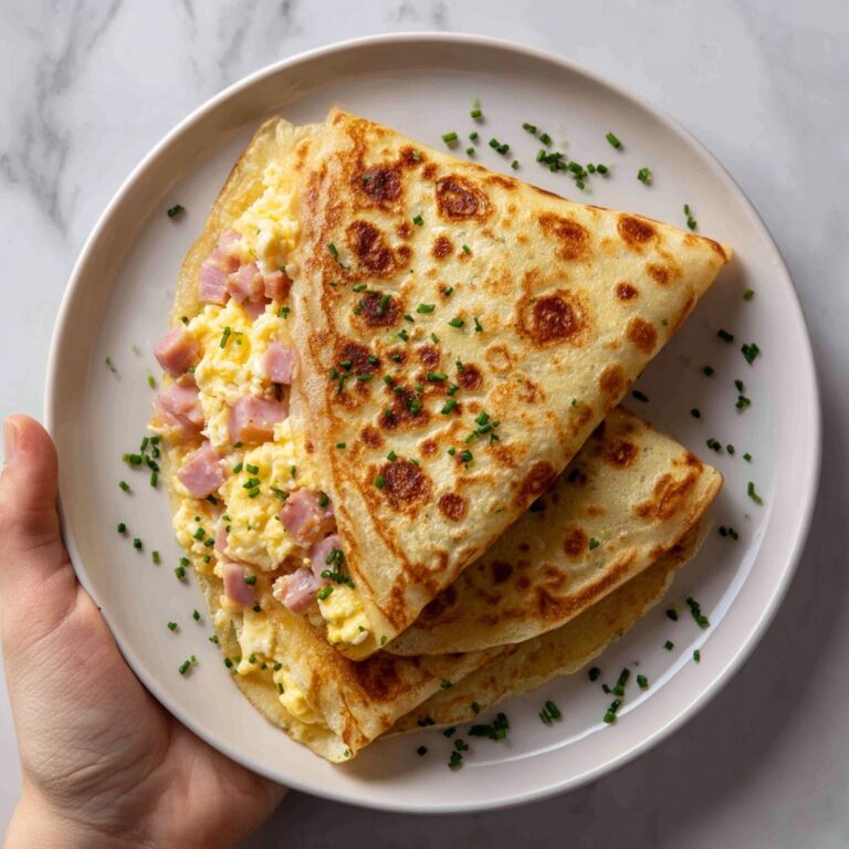 Egg, Ham, and Cheese Crepes for Breakfast Bliss Recipe
