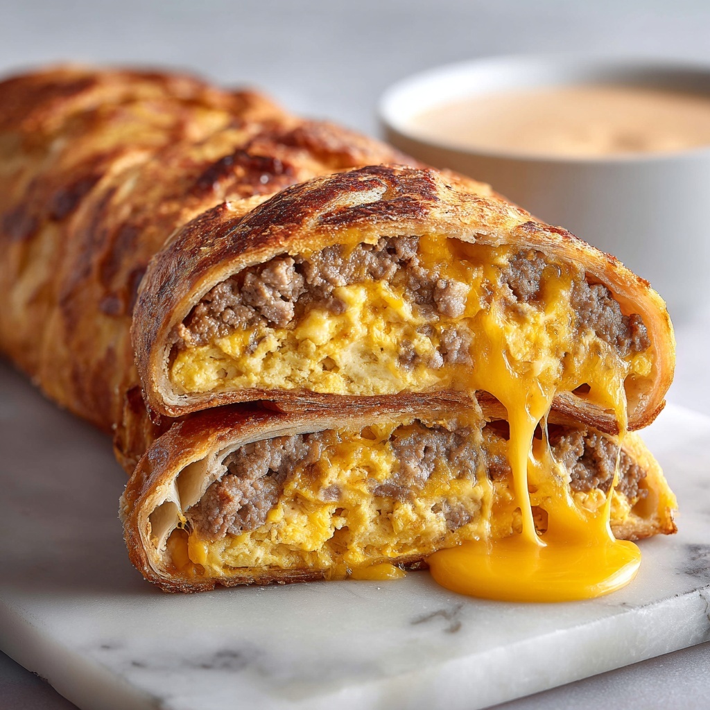 Breakfast Stromboli Recipe - Recipe Image