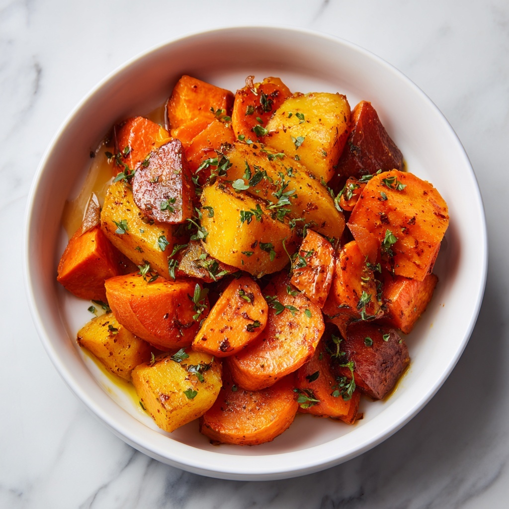 Roasted Sweet Potatoes & Carrots Recipe - Recipe Image