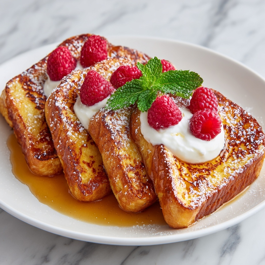 Hawaiian Roll French Toast with Fresh Berries and Maple Syrup Recipe - Recipe Image