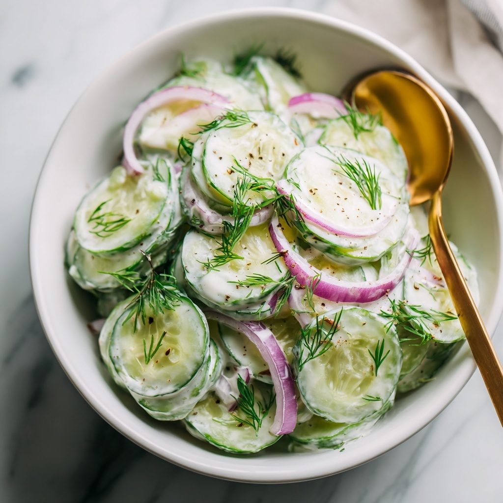 Creamy Cucumber Salad Recipe - Recipe Image