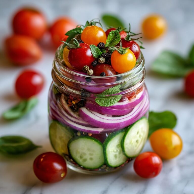 Pickled Cherry Tomatoes, Cucumber, and Red Onion Recipe