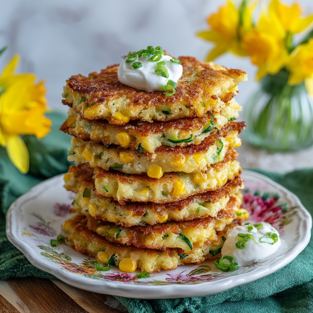 Corn Zucchini Fritters Recipe - Recipe Image
