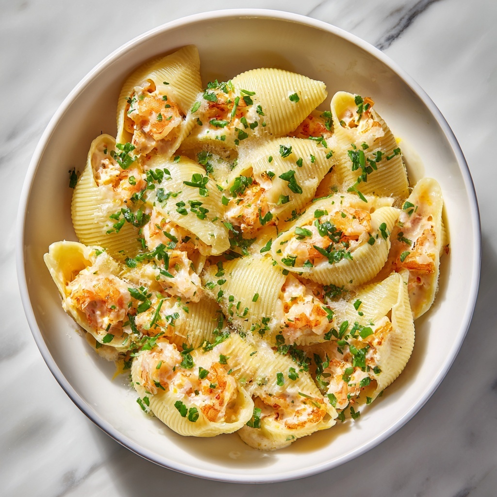 Creamy Seafood Stuffed Shells Recipe - Recipe Image