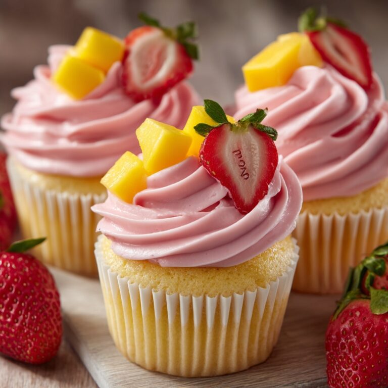 Strawberry Mango Cupcakes Recipe