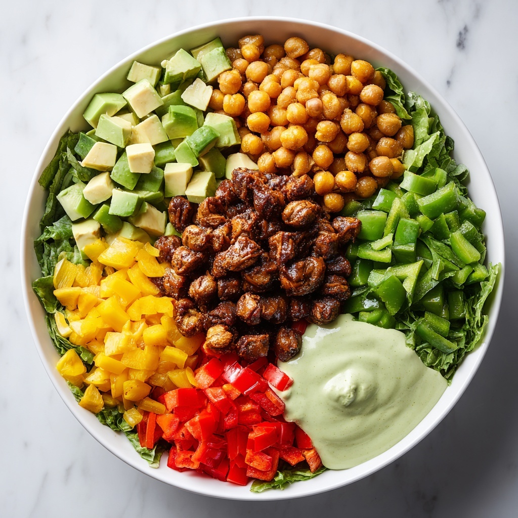 BBQ Chickpea Salad with Avocado Ranch Recipe - Recipe Image