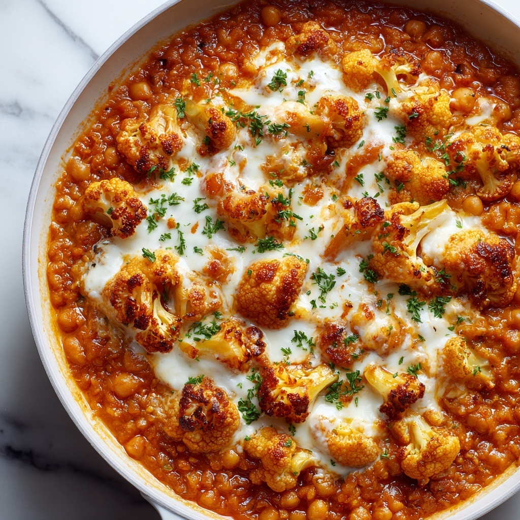 Creamy Tomato Chickpea and Cauliflower Masala Recipe - Recipe Image