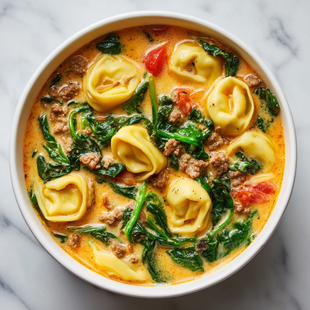 Spicy Sausage and Tortellini Soup Recipe - Recipe Image