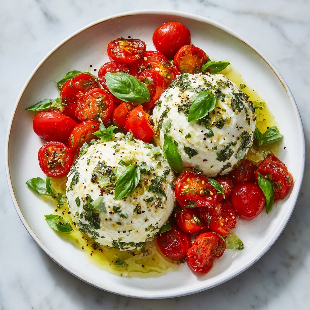 Bursty Tomato Burrata Salad Recipe - Recipe Image