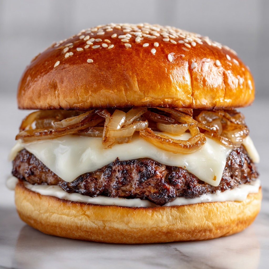 Gourmet French Onion Soup Burgers Recipe - Recipe Image