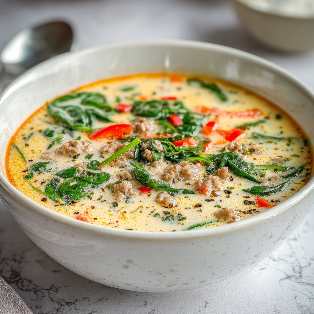 Delicious Parmesan Beef Sausage Ditalini Soup Recipe - Recipe Image