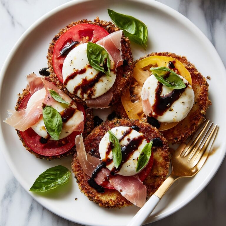 Crispy Eggplant Caprese Salad with Prosciutto Recipe