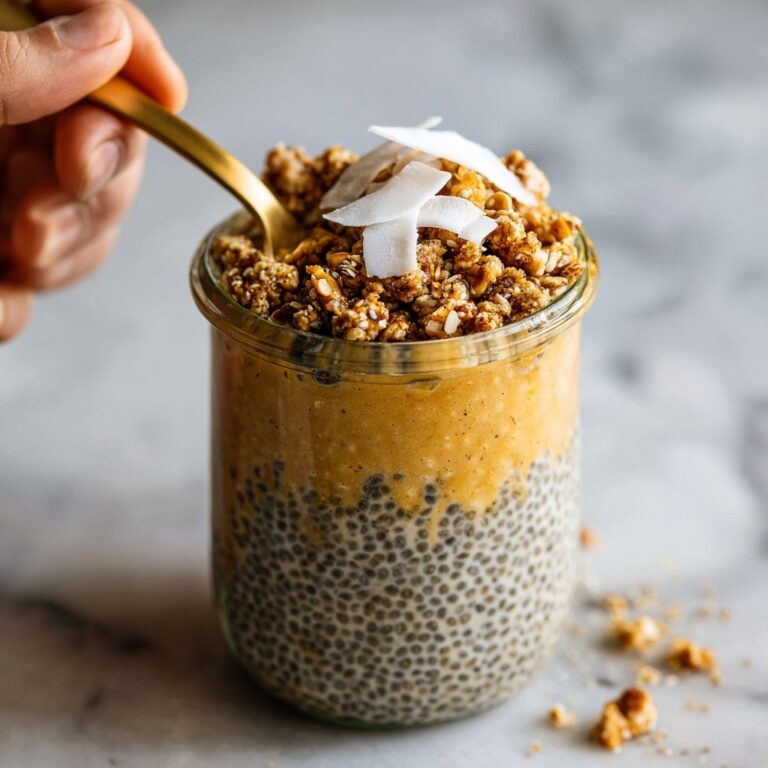 Mango Lassi Chia Pudding with Sticky Walnut Crumble Recipe
