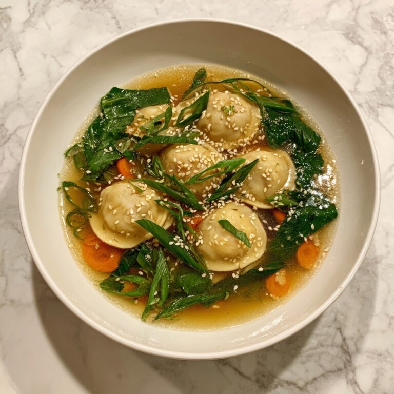 Comforting Beef Potsticker Soup: Warm and Flavorful Bowl of Deliciousness Recipe