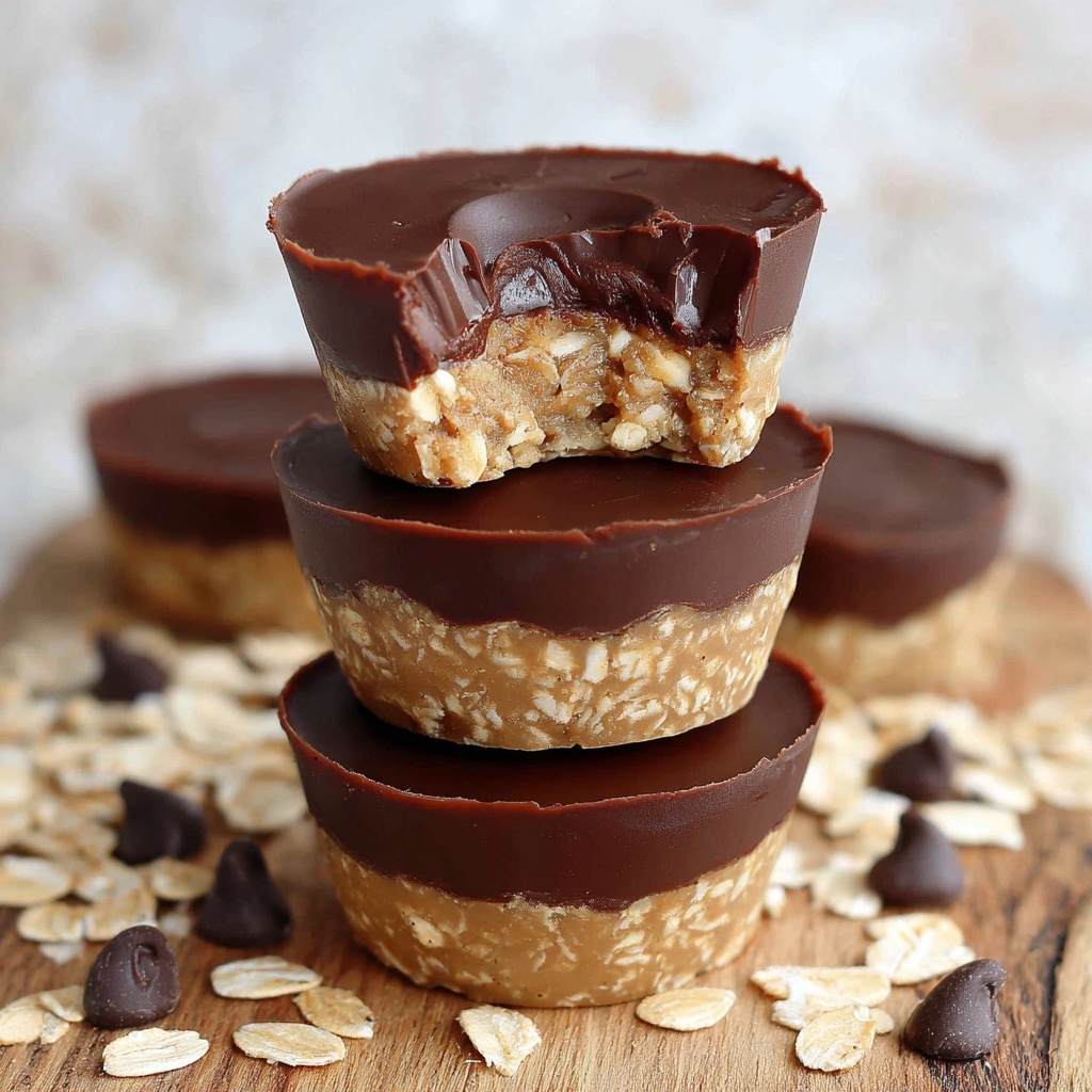 No Bake Peanut Butter Oat Cups Recipe - Recipe Image