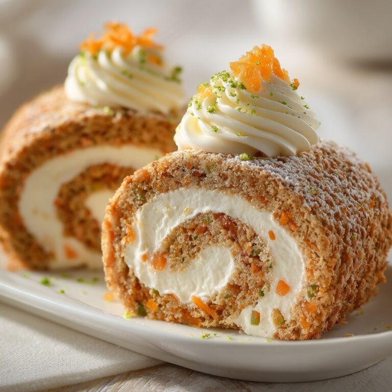 Carrot Cake Roll with Cream Cheese Frosting Recipe