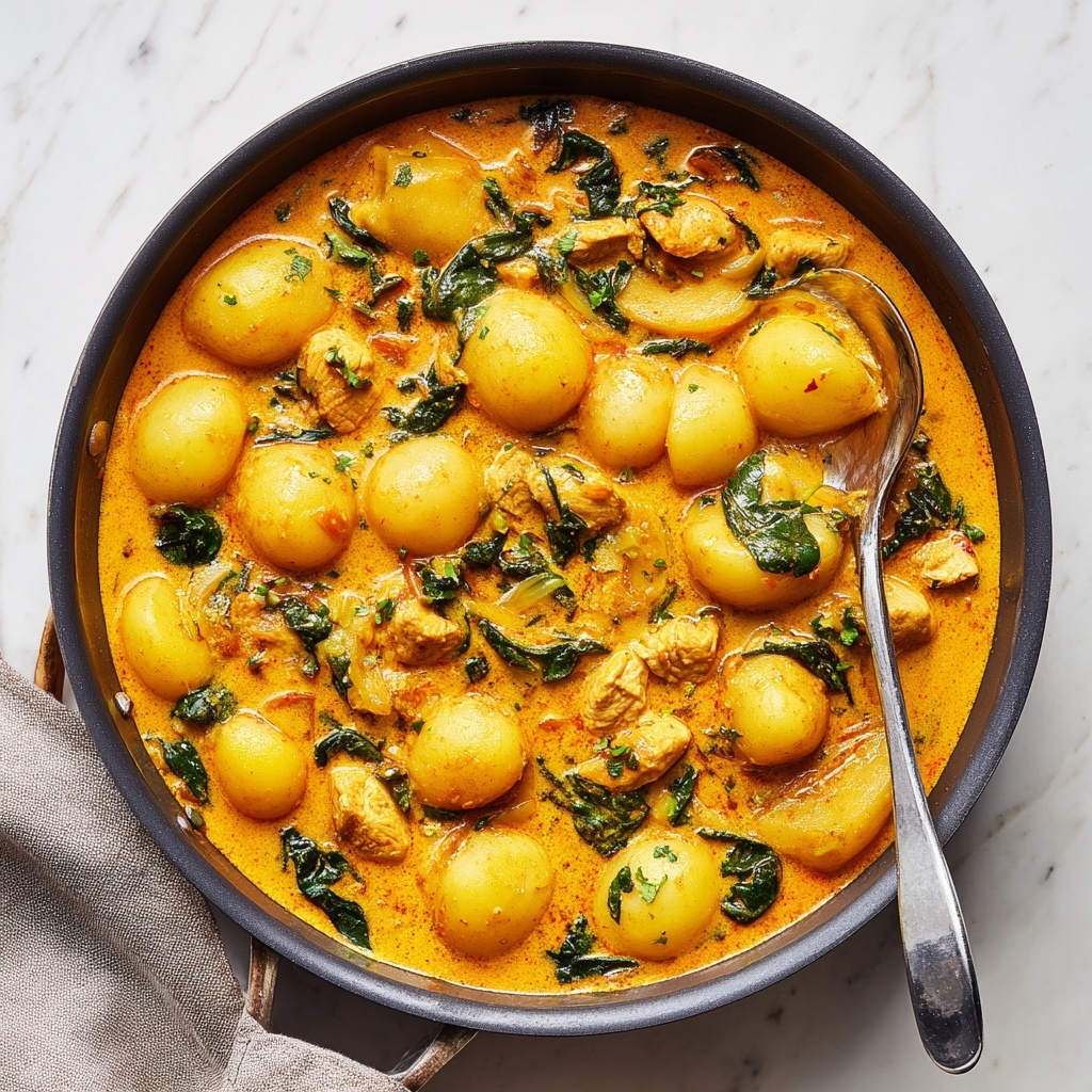 Creamy Chicken and Gnocchi Skillet with Sun-Dried Tomatoes and Spinach Recipe - Recipe Image