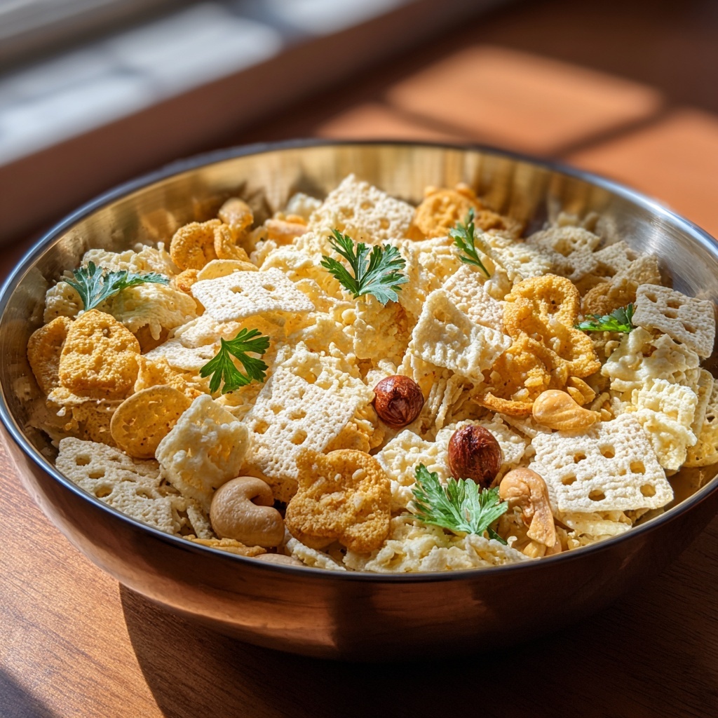 Roasting Pan Chex Mix Recipe - Recipe Image