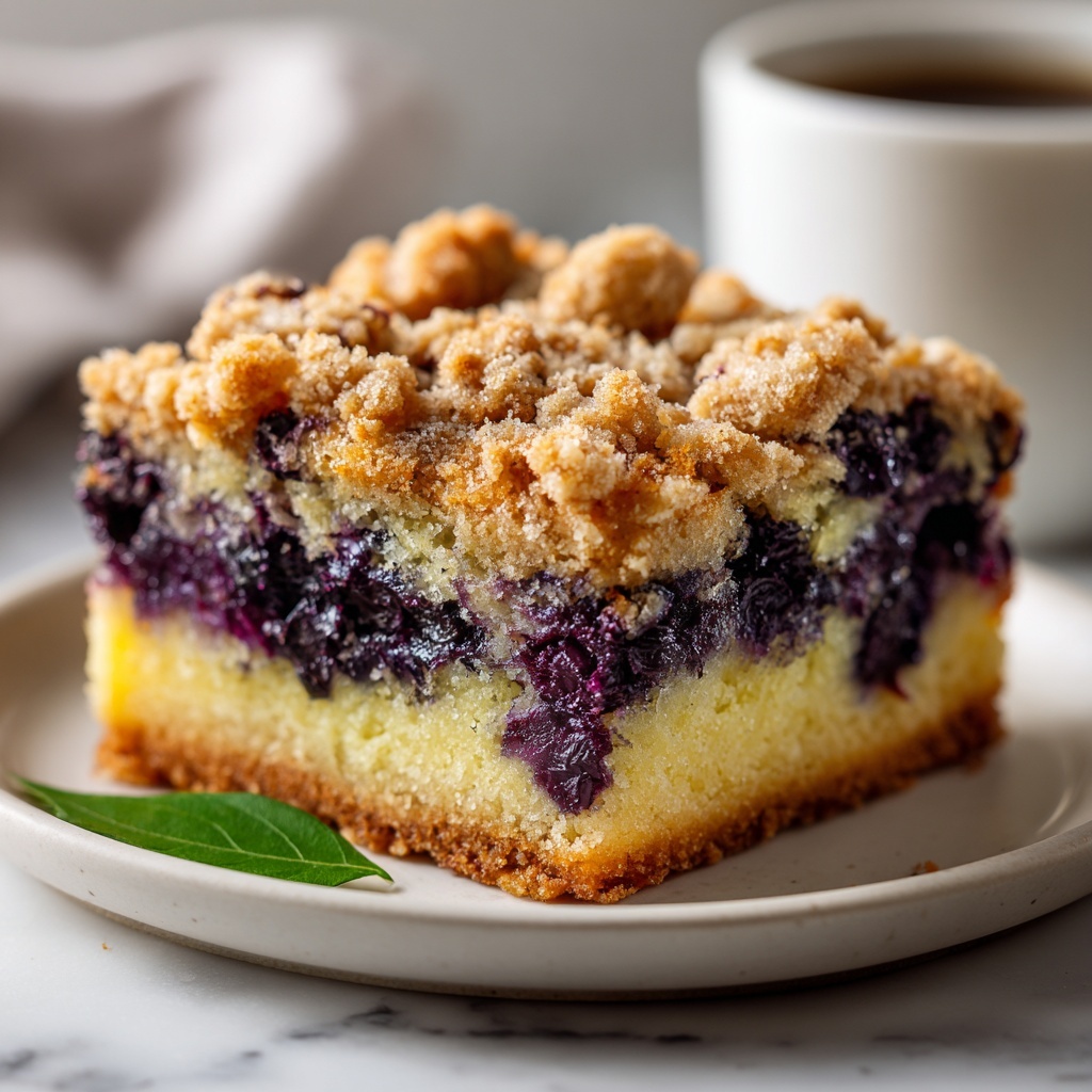 Blueberry Lemon Breakfast Cake with Walnut Cinnamon Topping Recipe - Recipe Image