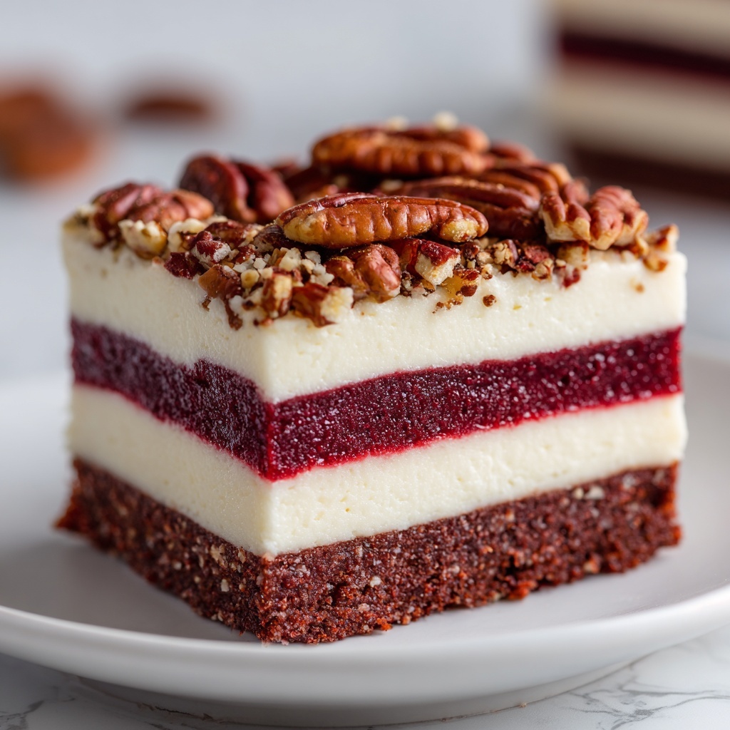 Butter Pecan Red Velvet Cheesecake Recipe - Recipe Image