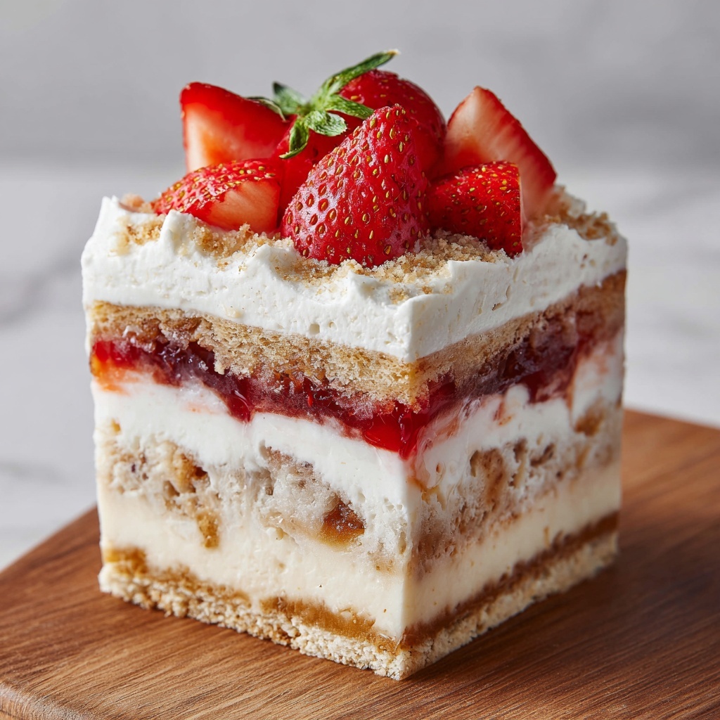 Strawberry Icebox Cake Recipe - Recipe Image