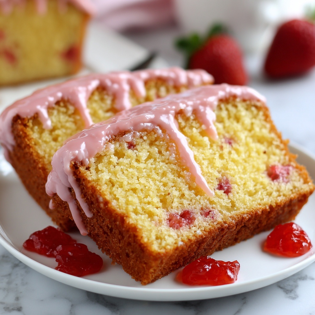 Pound Cake with Strawberry Icing Recipe - Recipe Image