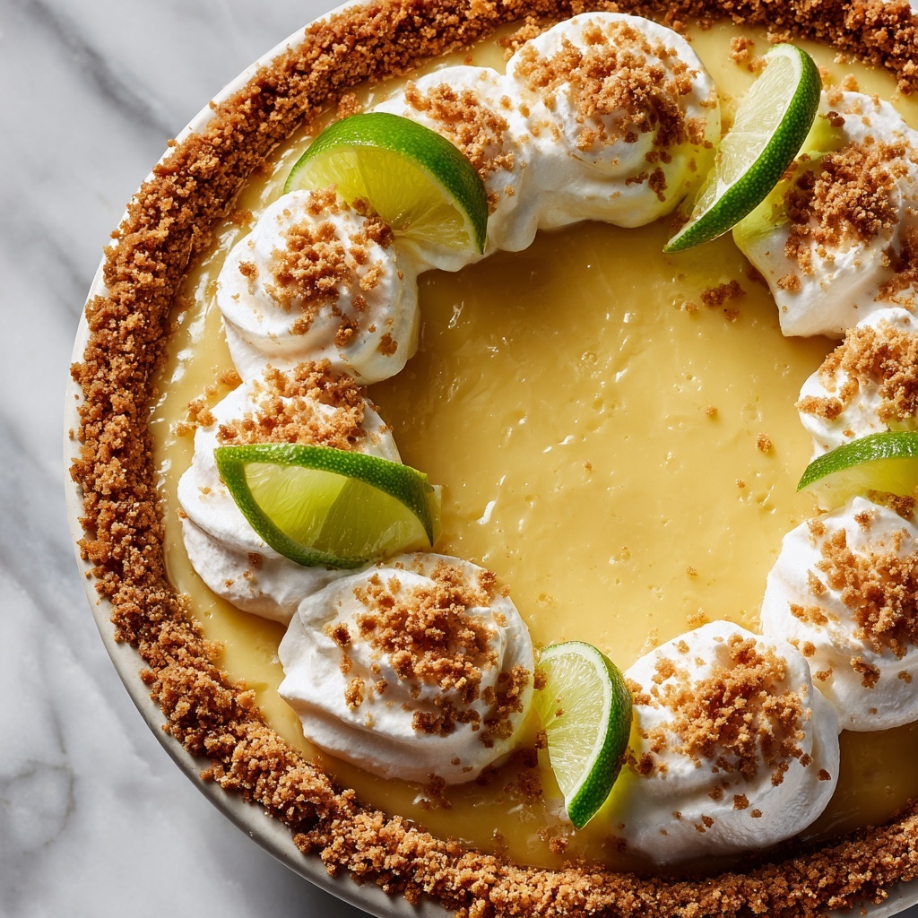 Creamy Key Lime Pie with Graham Cracker Crust and Fluffy Whipped Topping Recipe - Recipe Image