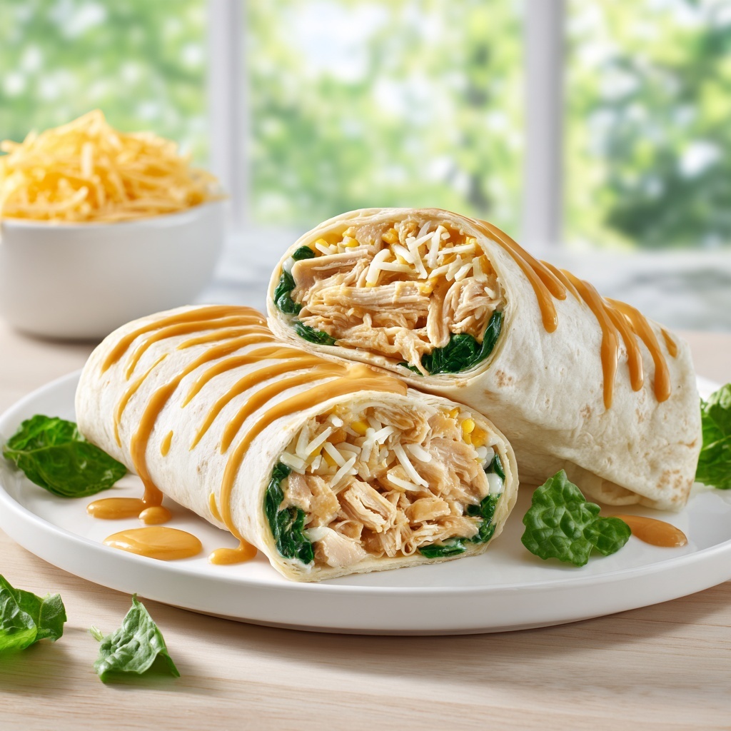 Buffalo Chicken Caesar Salad Wraps Recipe - Recipe Image