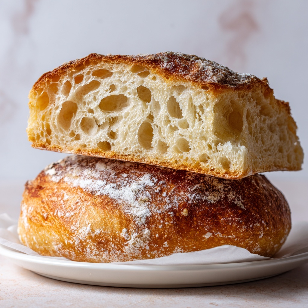 Rustic Italian Crusty Bread Recipe - Recipe Image