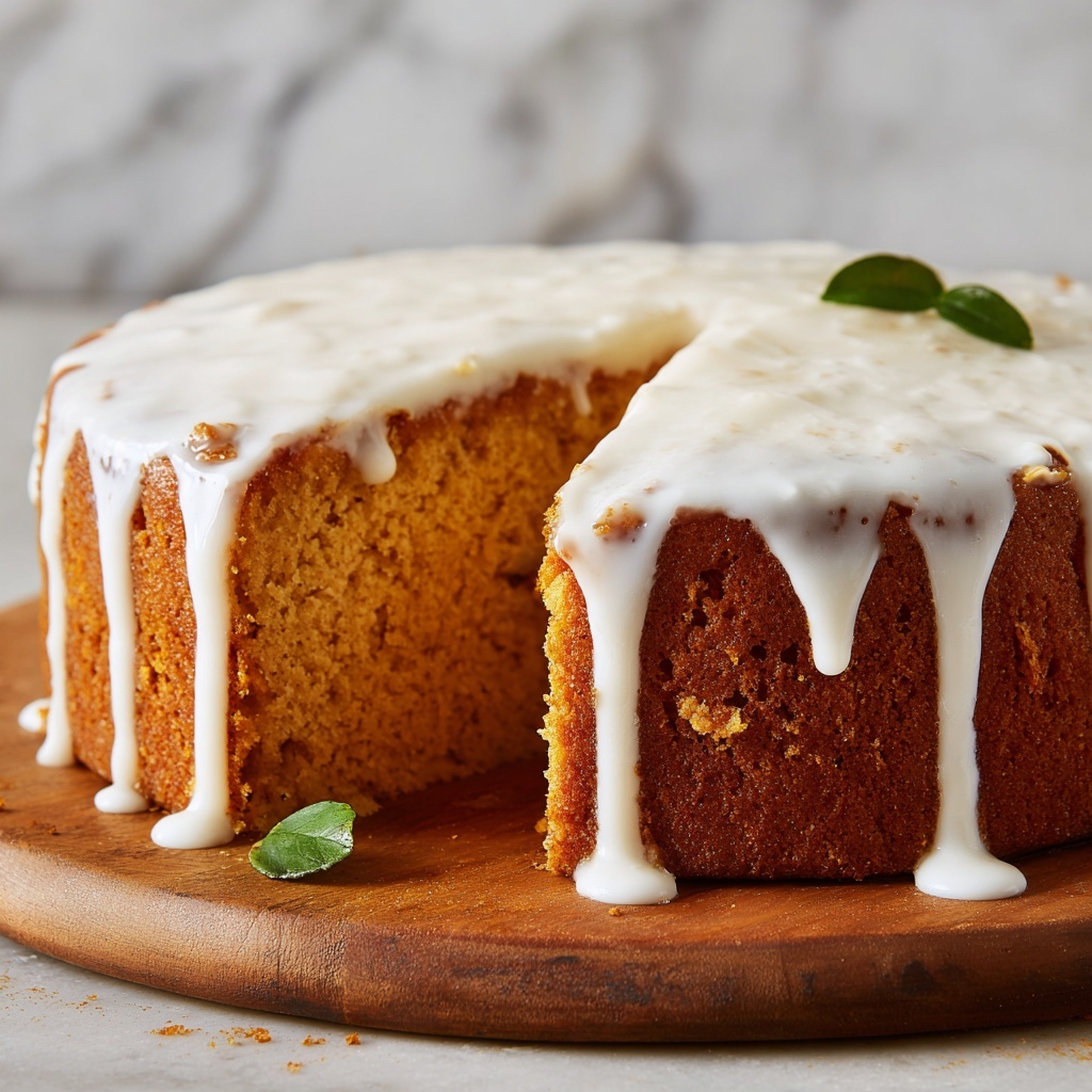 Carrot Pound Cake with Cream Cheese Glaze Recipe - Recipe Image