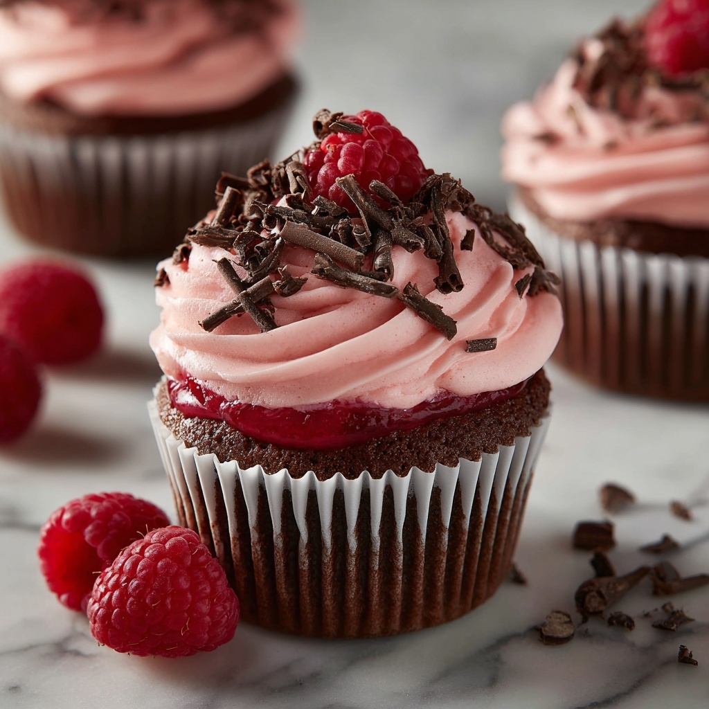 Raspberry Chocolate Lava Cupcakes Recipe - Recipe Image