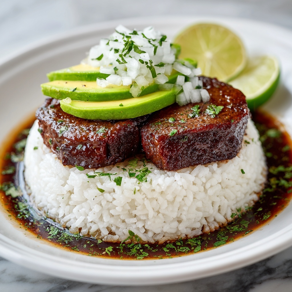 Avocado Rice Stack with Grilled Honey Lime Chicken Recipe - Recipe Image