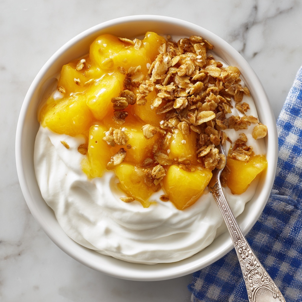 Warm Peach Crisp Yogurt Bowl Recipe - Recipe Image