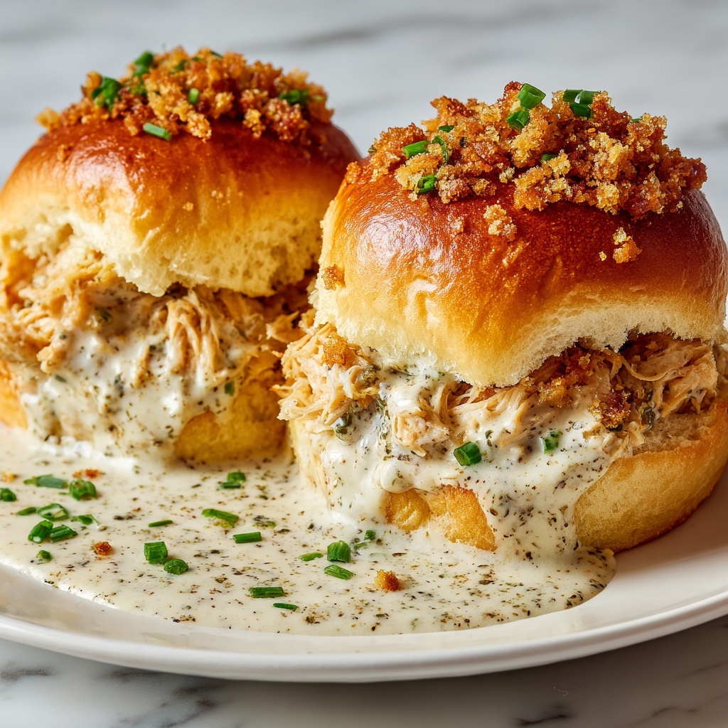 Chicken Pillows with Creamy Parmesan Sauce Recipe - Recipe Image