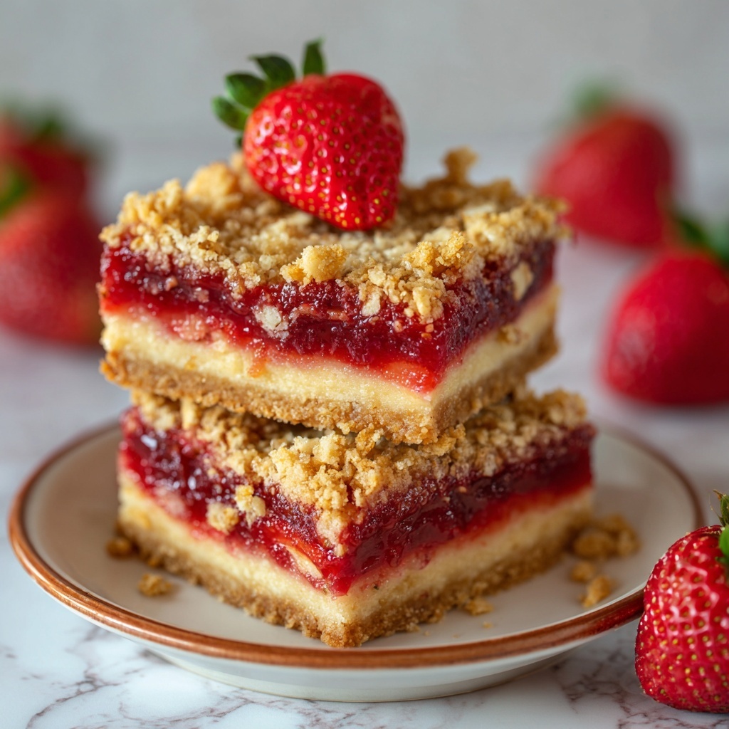 Healthy Strawberry Oatmeal Bars Recipe - Recipe Image