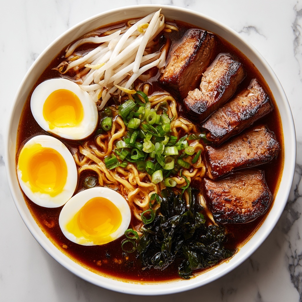 Shoyu Ramen with Soft-Boiled Eggs and Chashu Beef Recipe - Recipe Image