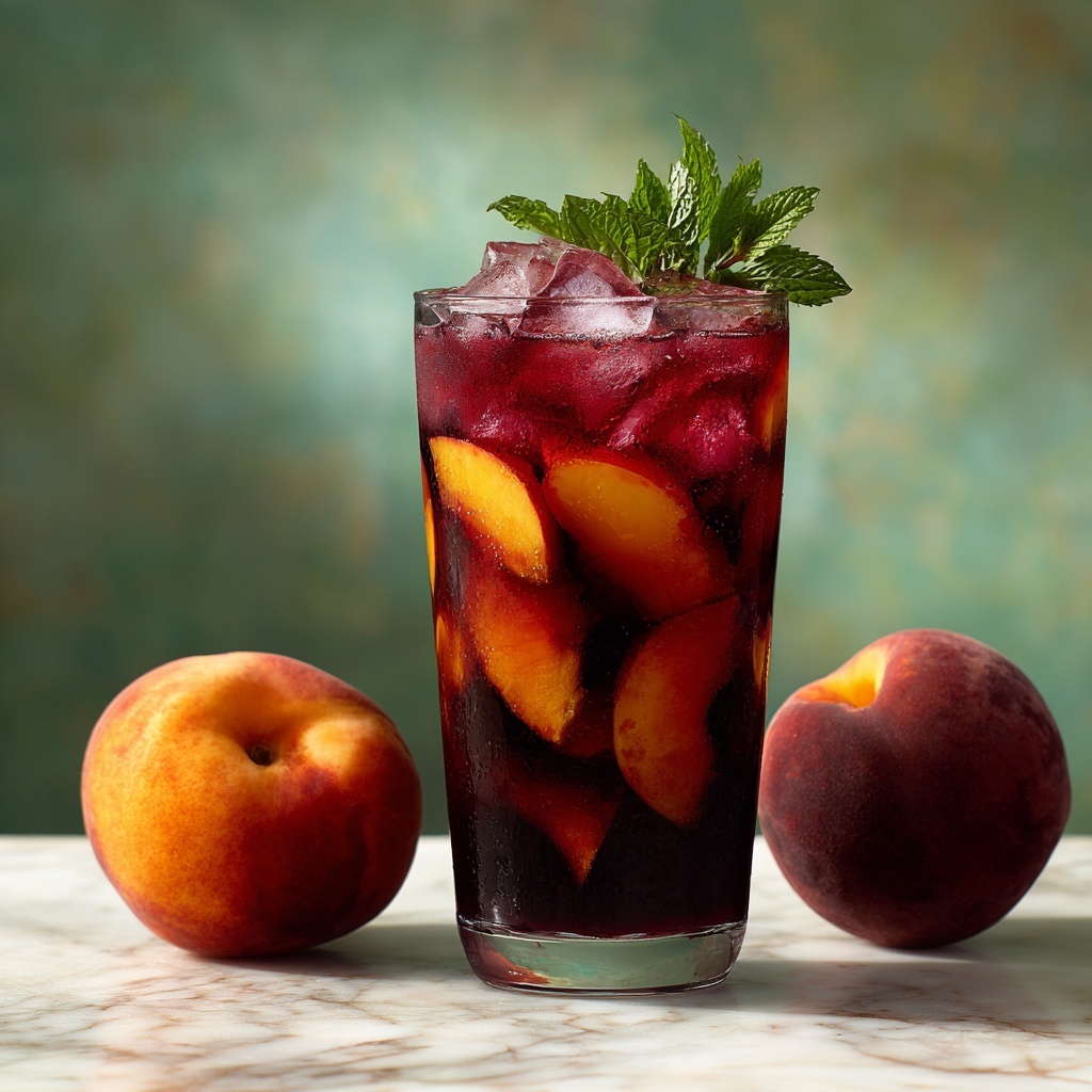 Peach Hibiscus Sunset Tea Recipe - Recipe Image