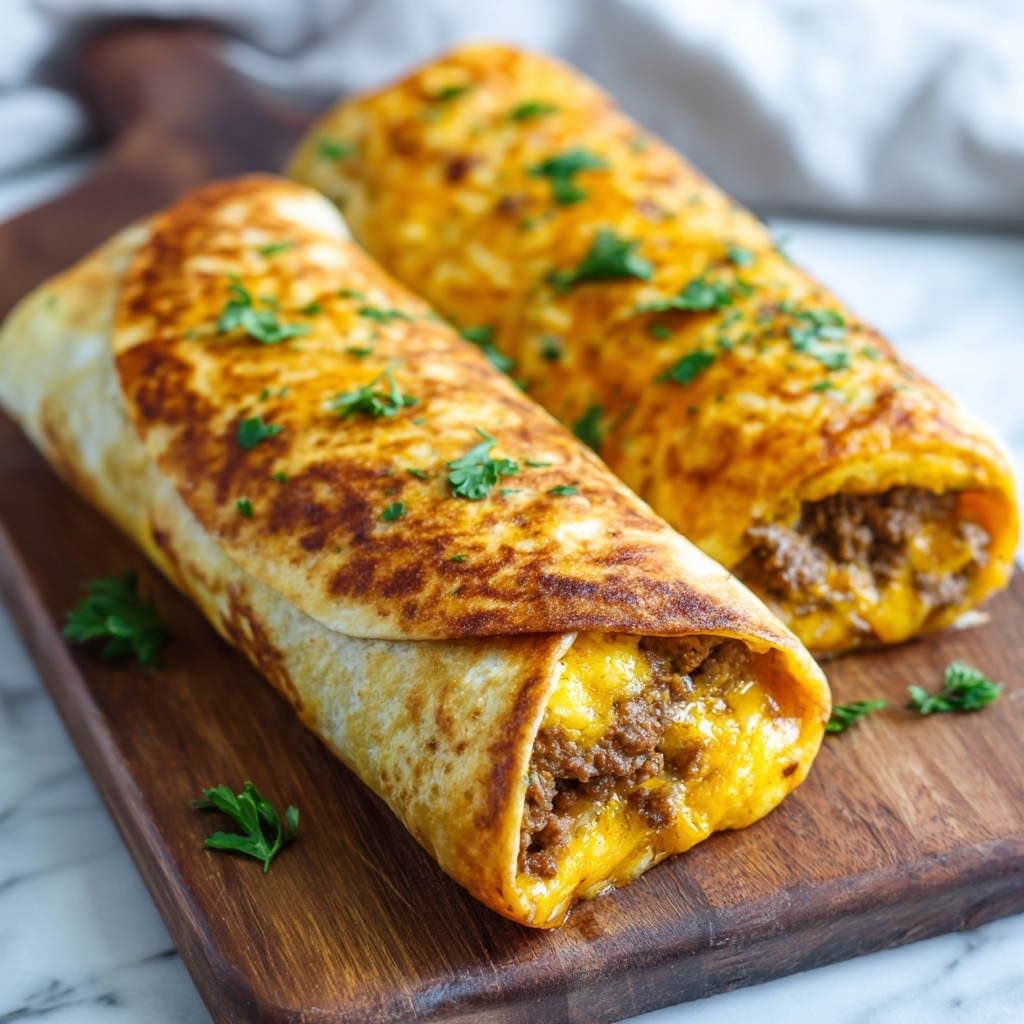 Garlic Butter Beef Cheeseburger Rollups Recipe - Recipe Image