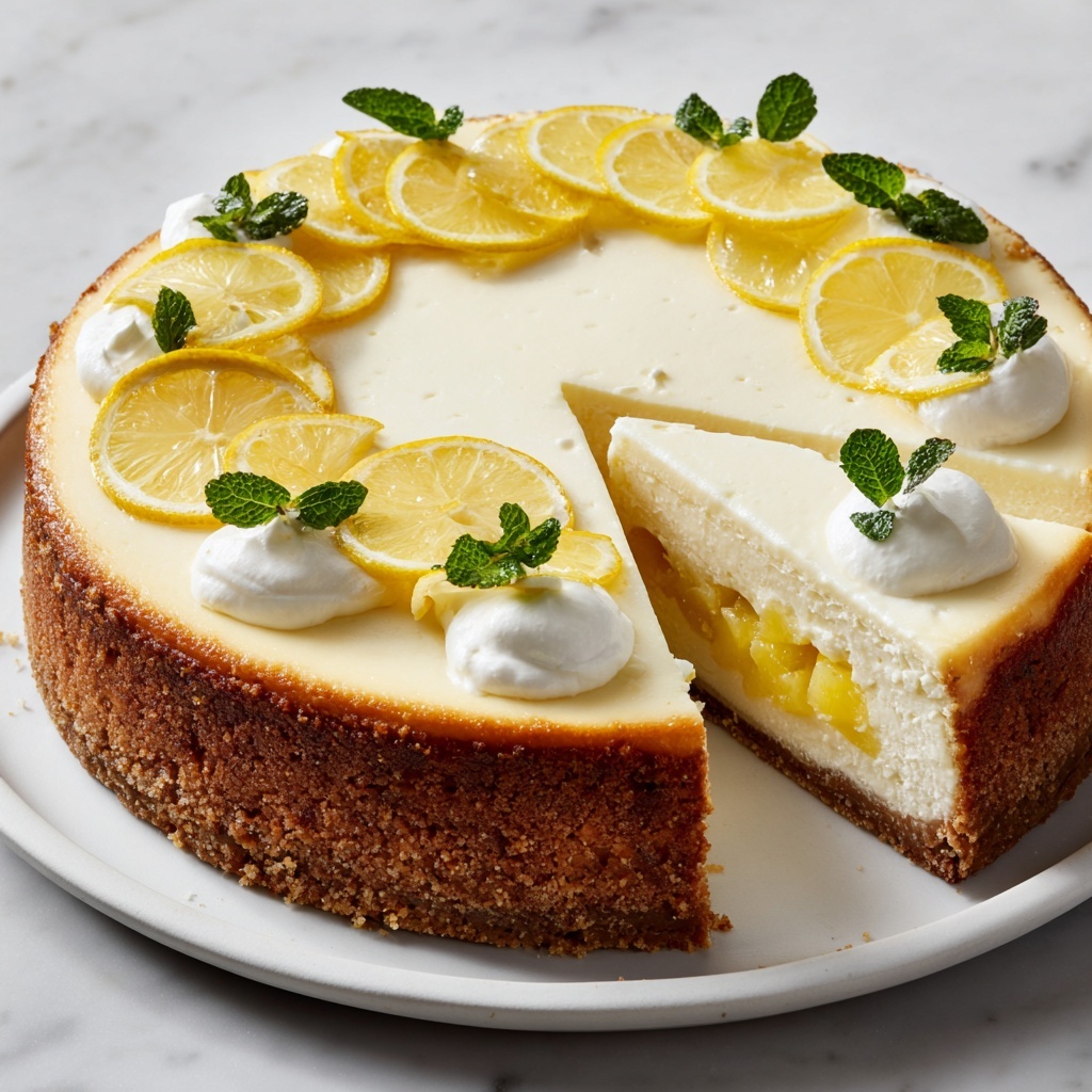 Lemon Cheesecake Cake Recipe - Recipe Image