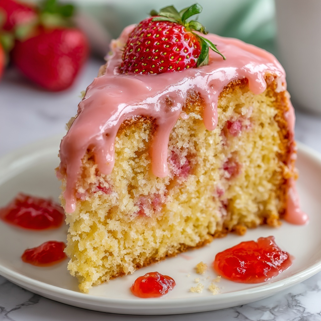 Pound Cake with Strawberry Icing Recipe - Recipe Image